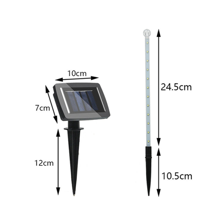 Solar Lawn Light Meteor Shower Light 25LED Garden Decorative Ground Light 5 in 1 White Light