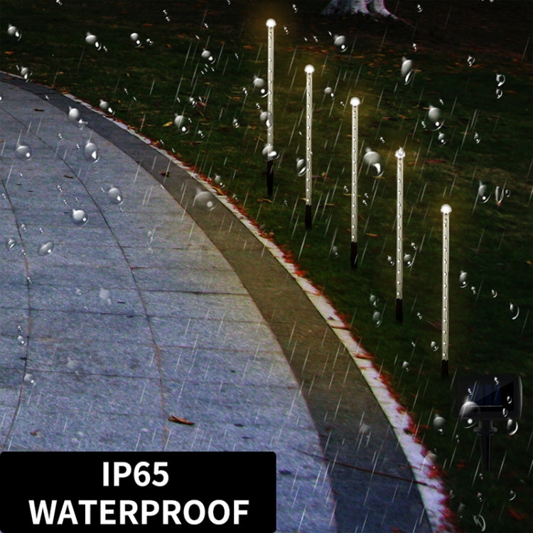Solar Lawn Light Meteor Shower Light 25LED Garden Decorative Ground Light 5 in 1 White Light