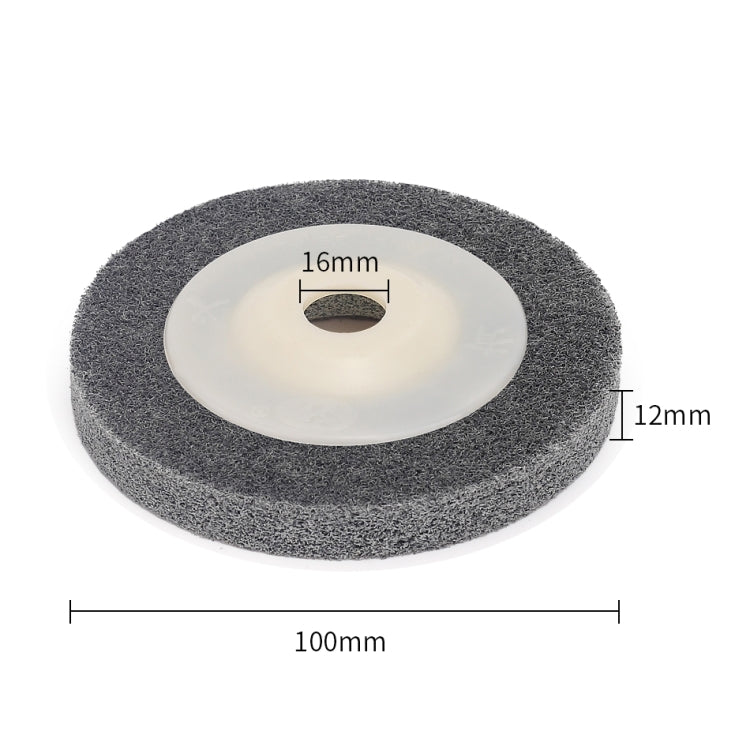 100x16mm 4 Inch Angle Nylon Wheel Nylon Polishing Wheel 100 Type Nylon Grinder For Angle Grinder(Grey)
