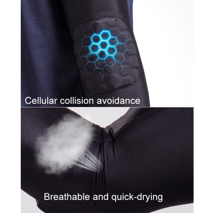 2 PCS Basketball Honeycomb Anti-Collision Elbow Pads Thin Lengthened Arm Guards Outdoor Sports Protective Gear Equipment, Size:  M (White)