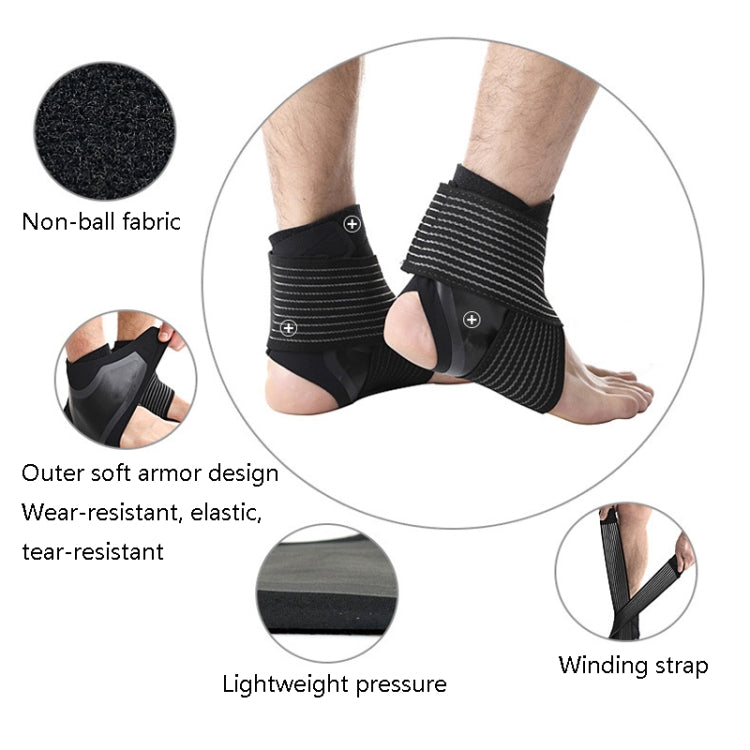 Sports Ankle Support Bandage Protective Gear Sprained Fixed Ankle Protection Warm Running Equipment, Specification: XL (Right Foot)