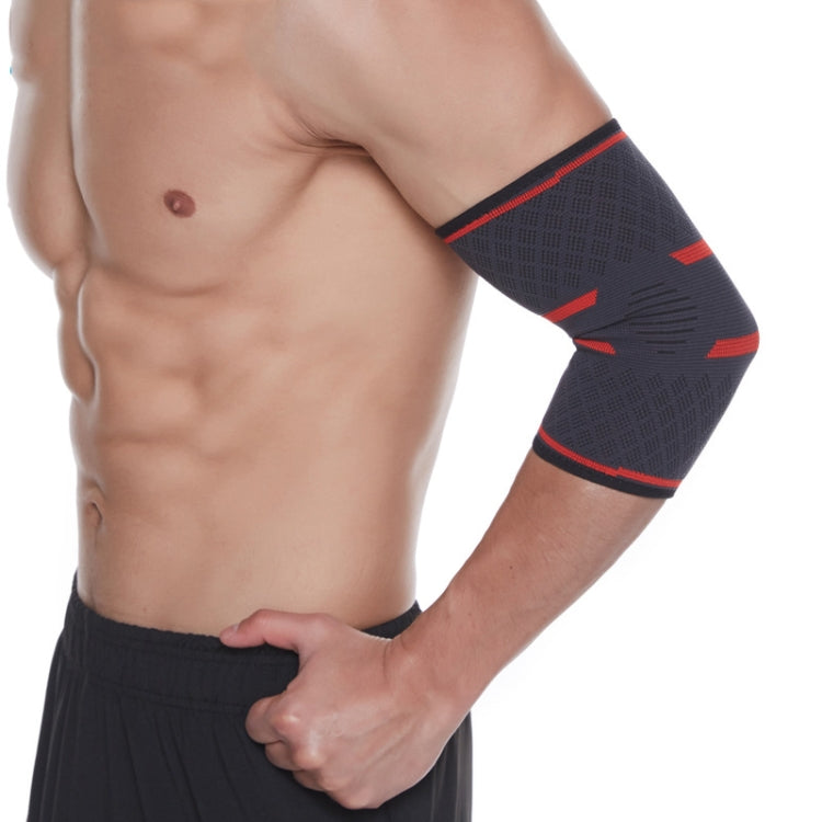 2 PCS Sports Knit Compression Elbow Pads Men And Women Basketball Fitness Non-Slip Arm Guard, Size:  L