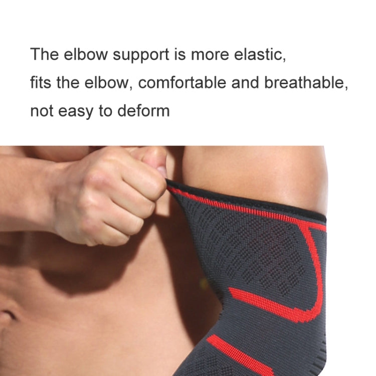 2 PCS Sports Knit Compression Elbow Pads Men And Women Basketball Fitness Non-Slip Arm Guard, Size: XL