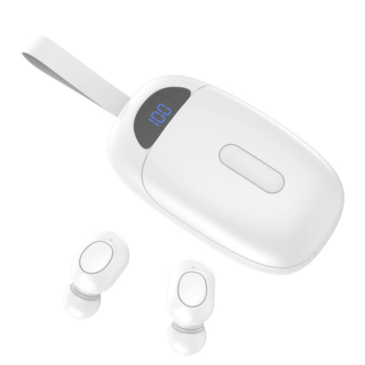 S5 TWS Noise Cancelling Sports Mini In-Ear Digital Display Mini Wireless Bluetooth Earphone With Lanyard