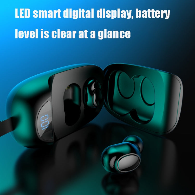S5 TWS Noise Cancelling Sports Mini In-Ear Digital Display Mini Wireless Bluetooth Earphone With Lanyard