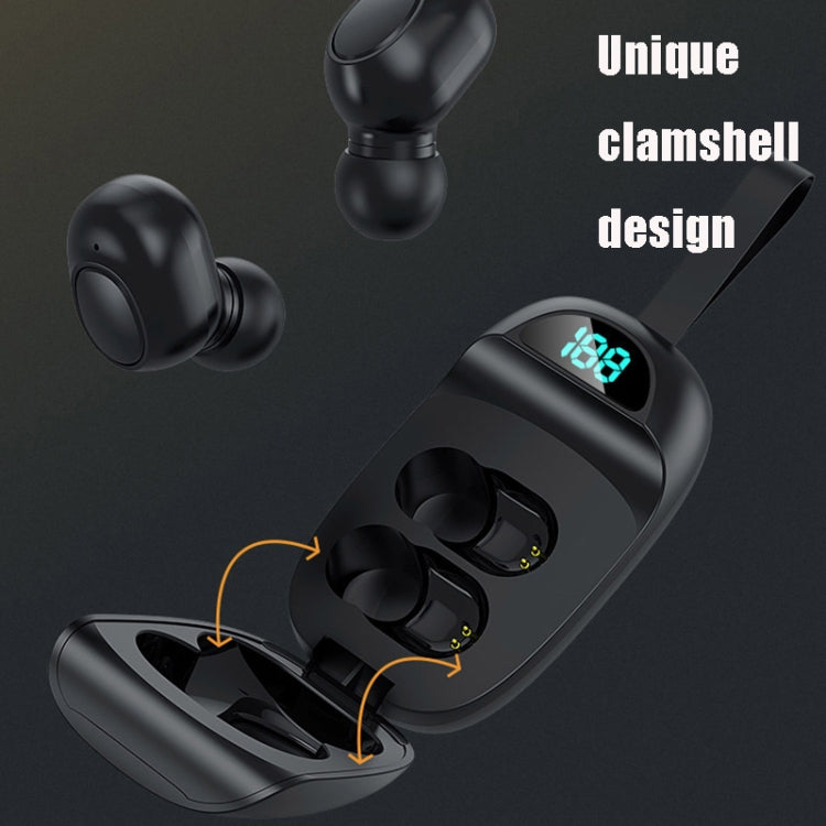 S5 TWS Noise Cancelling Sports Mini In-Ear Digital Display Mini Wireless Bluetooth Earphone With Lanyard