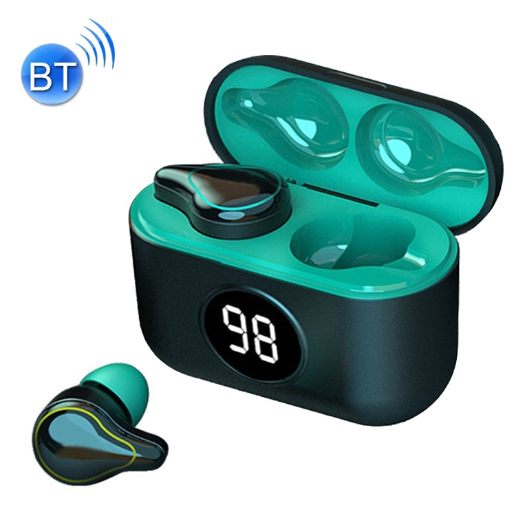 SE-16 TWS Noise Cancelling Touch Smart LED Digital Wireless Bluetooth Earphone(Sea Blue)
