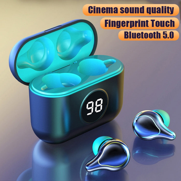 SE-16 TWS Noise Cancelling Touch Smart LED Digital Wireless Bluetooth Earphone(Sea Blue)