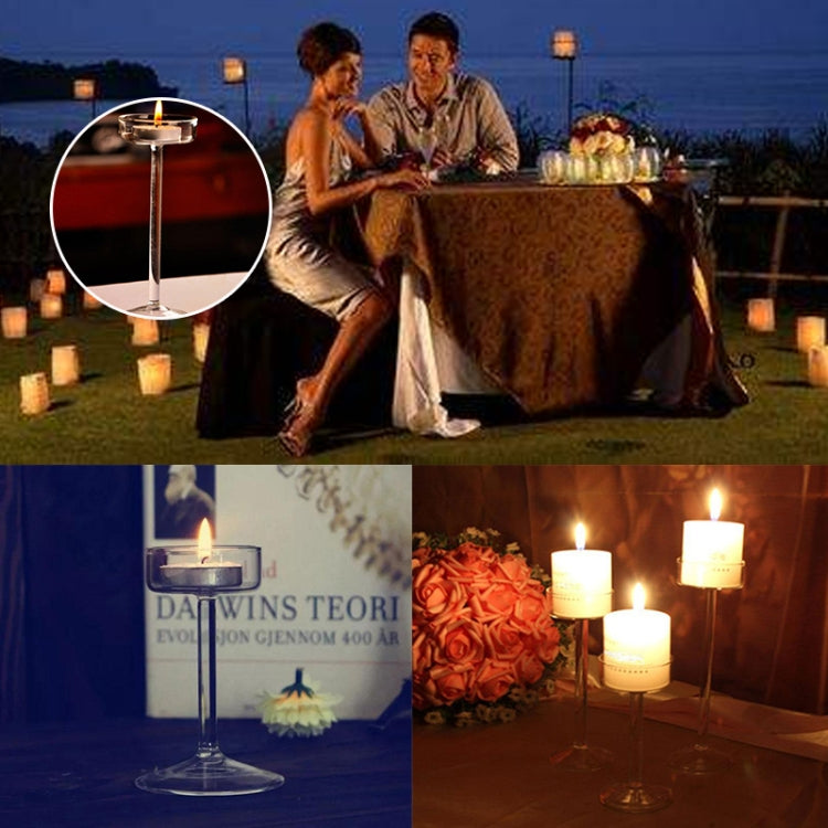 Glass Candlestick Luxury High Candlestick Romantic Dinner Decoration, Size:11.5cm