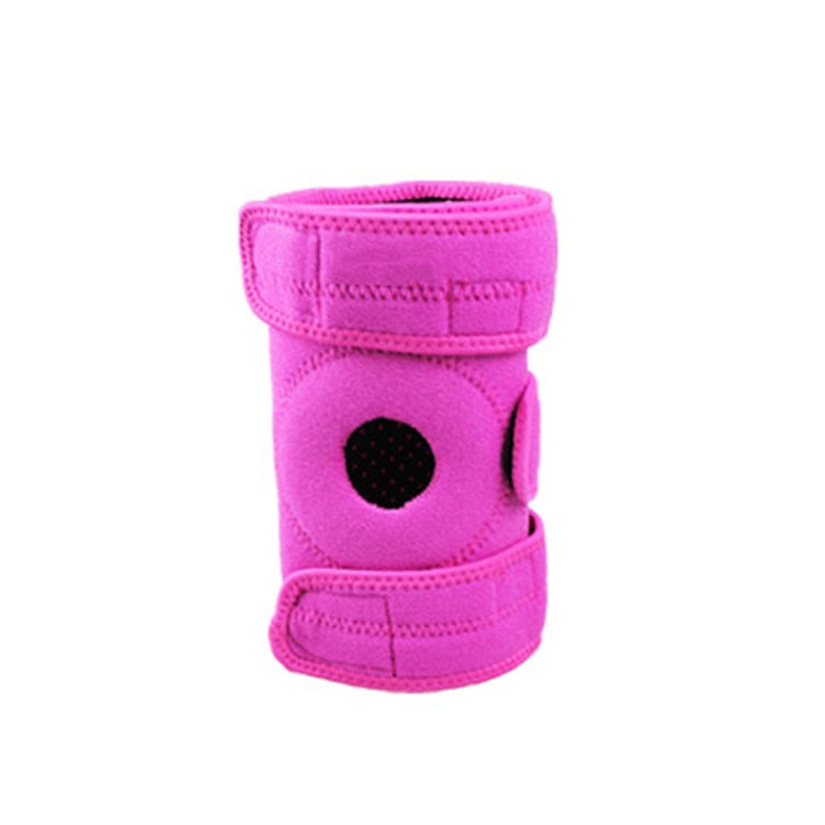 Sports Non-Slip Knee Pads Men And Women Breathable Compression Shock Absorber, Specification: Right Leg (Rose Red)