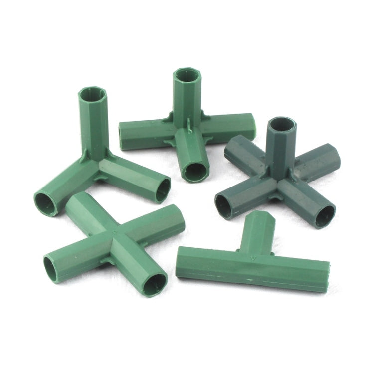 2 PCS 16mm Plastic Gardening Pillar Connectors Vegetable Garden Climbing Plants Bracket Awning Pipe Pole Connecting Joints