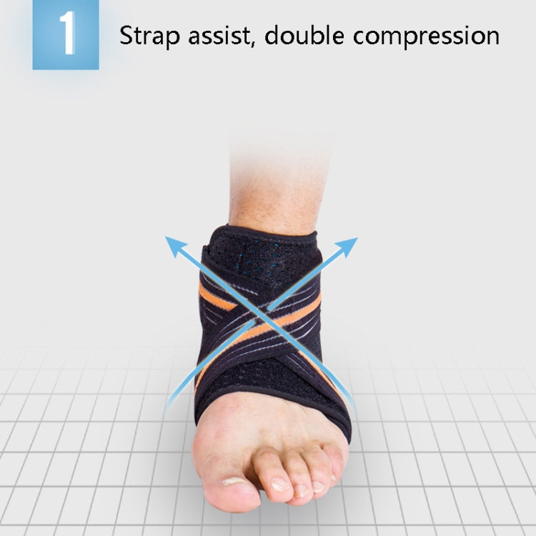 Lightweight Pressure Sports Ankle Support Sprain Prevention Running Basketball Breathable Foot Cover, Specification: 37-44 (Right Foot)