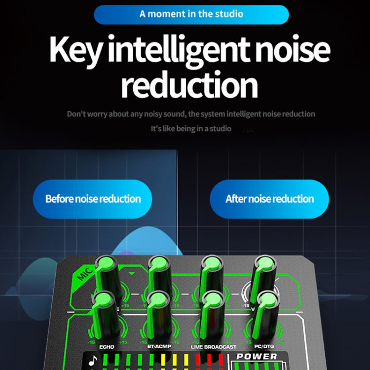 E1 Mixer Bluetooth Sound Card Set K Song Live Sound Processor