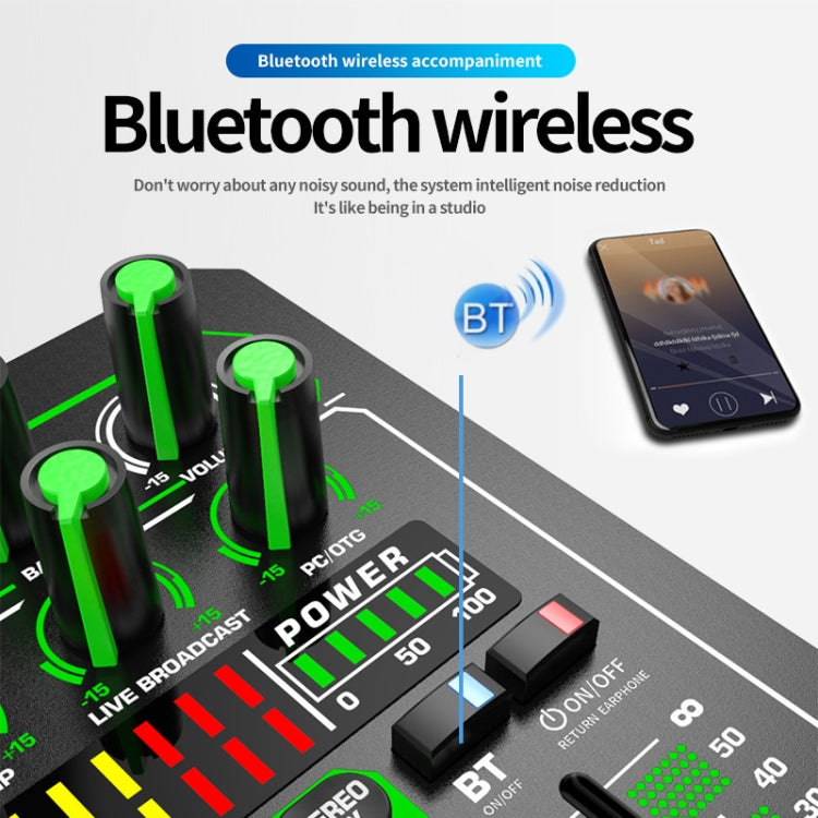 E1 Mixer Bluetooth Sound Card Set K Song Live Sound Processor