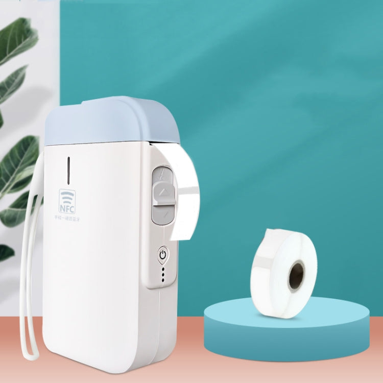 B100 Handheld Portable Bluetooth Mini Label Receipt Printer USB Charging Printer, Specification: Machine+White Label 1 Roll)