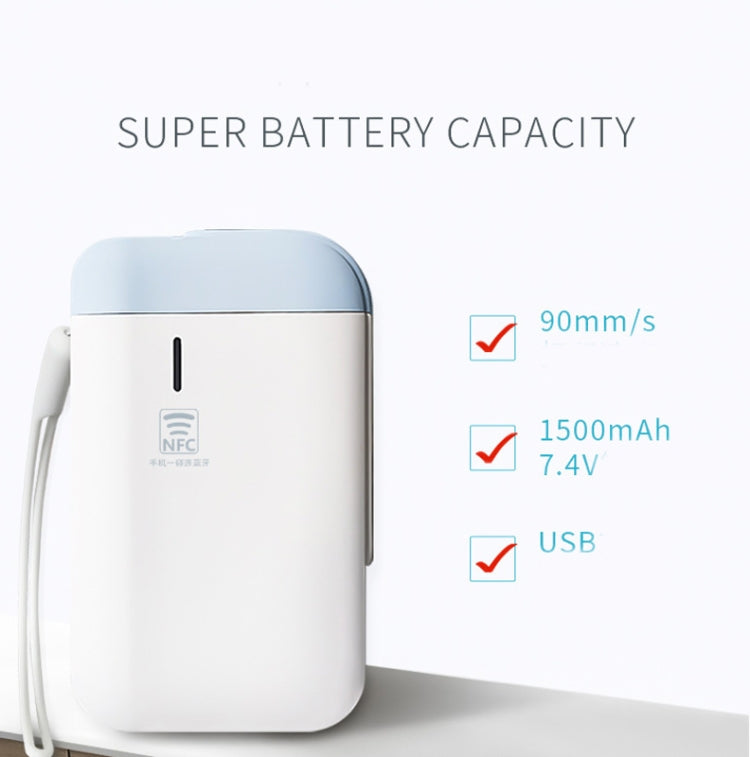 B100 Handheld Portable Bluetooth Mini Label Receipt Printer USB Charging Printer, Specification: Machine+White Label 5 Rolls