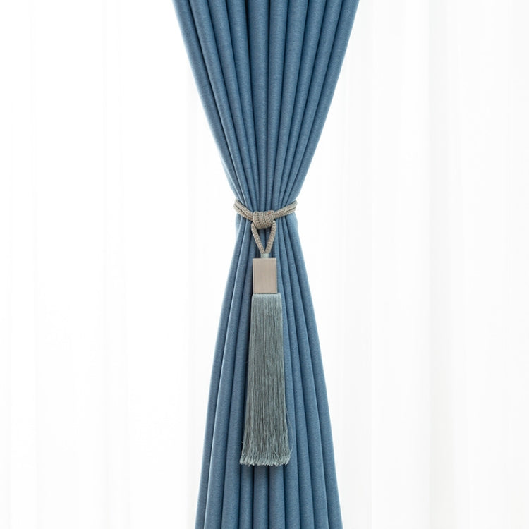 GQ016 Curtain Tassel Strapping Square Hanging Ear Curtain Buckle Tie Rope Hanging Ball(Sky Blue)