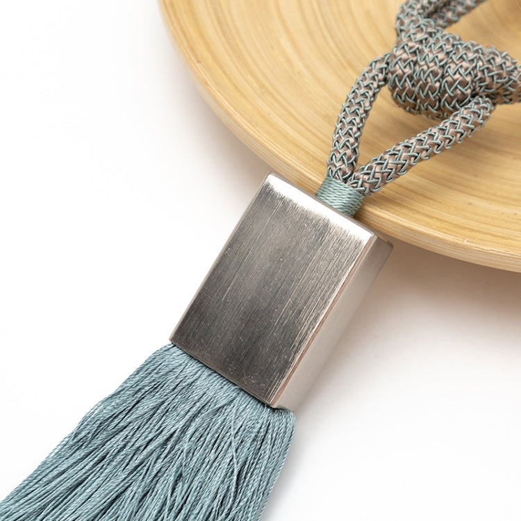 GQ016 Curtain Tassel Strapping Square Hanging Ear Curtain Buckle Tie Rope Hanging Ball(Sky Blue)
