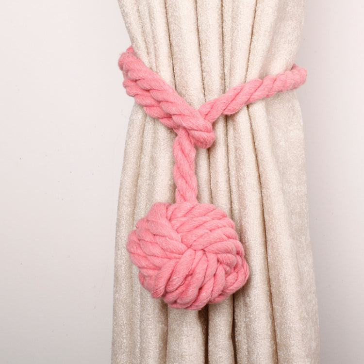 CK15 4 PCS Free Installation Cotton Rope Single Ball Hanging Ball Curtain Strap Curtain Buckle