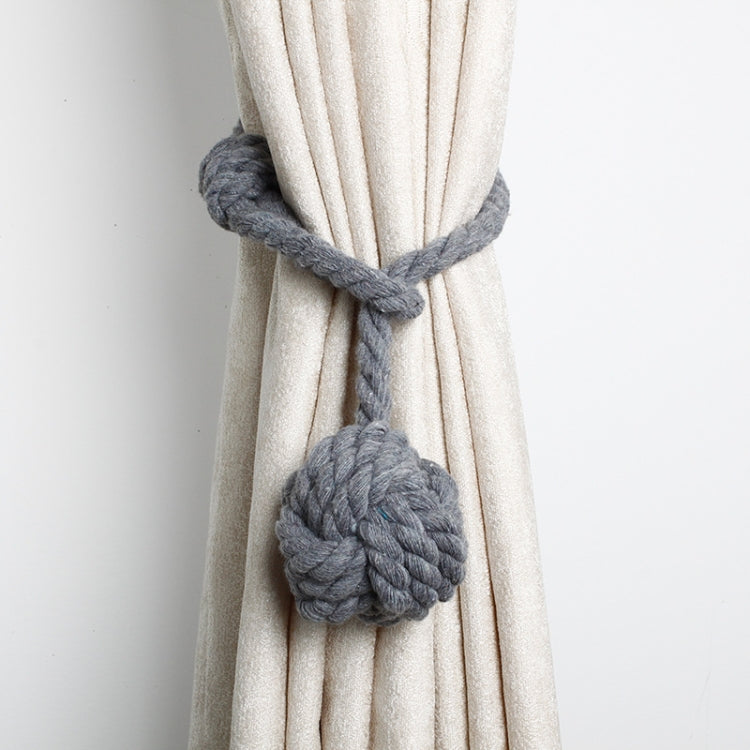 CK15 4 PCS Free Installation Cotton Rope Single Ball Hanging Ball Curtain Strap Curtain Buckle