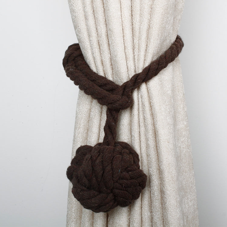CK15 4 PCS Free Installation Cotton Rope Single Ball Hanging Ball Curtain Strap Curtain Buckle