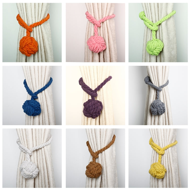 CK15 4 PCS Free Installation Cotton Rope Single Ball Hanging Ball Curtain Strap Curtain Buckle