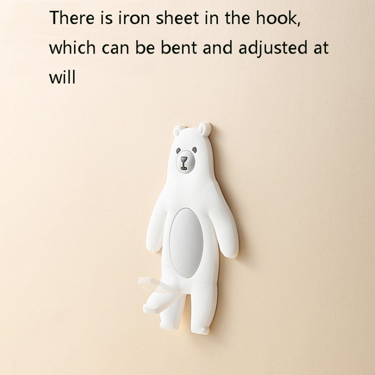 4 PCS Punch-Free Cartoon Animal Hooks Wall-Mounted Seamless Wall Refrigerator Door Decorative Hooks