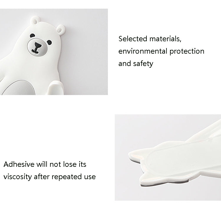 4 PCS Punch-Free Cartoon Animal Hooks Wall-Mounted Seamless Wall Refrigerator Door Decorative Hooks