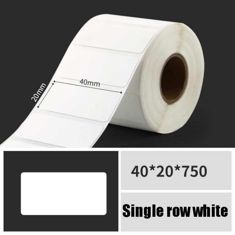 Printing Paper Dumb Silver Paper Plane Equipment Fixed Asset Label for NIIMBOT B50W, Size: 40x20mm White