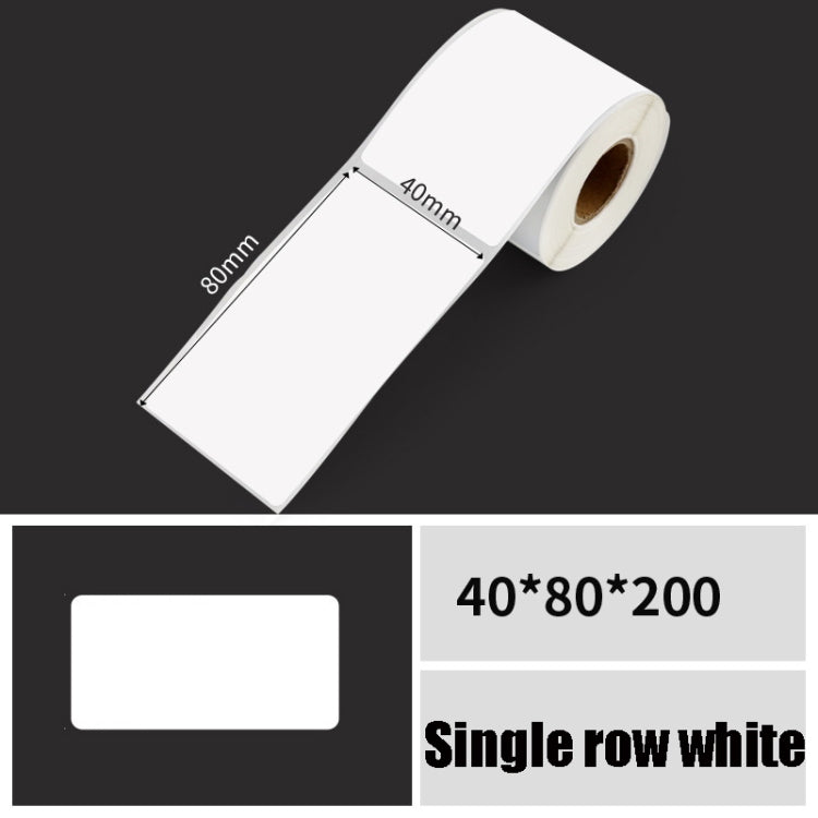 Printing Paper Dumb Silver Paper Plane Equipment Fixed Asset Label for NIIMBOT B50W, Size: 40x80mm White