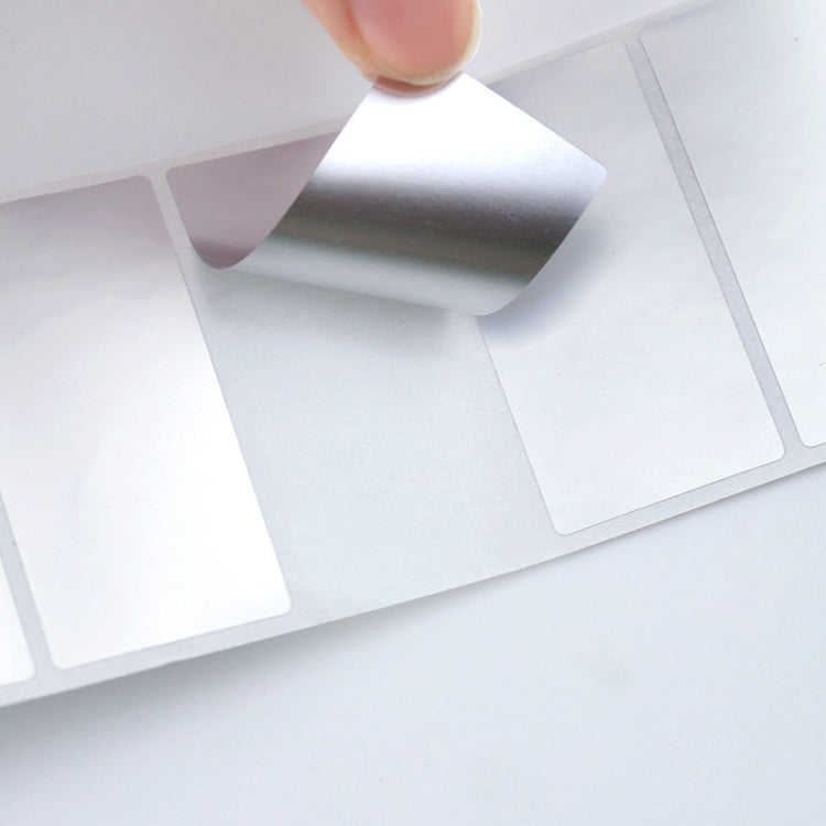 Printing Paper Dumb Silver Paper Plane Equipment Fixed Asset Label for NIIMBOT B50W, Size: 38x60mm Silver