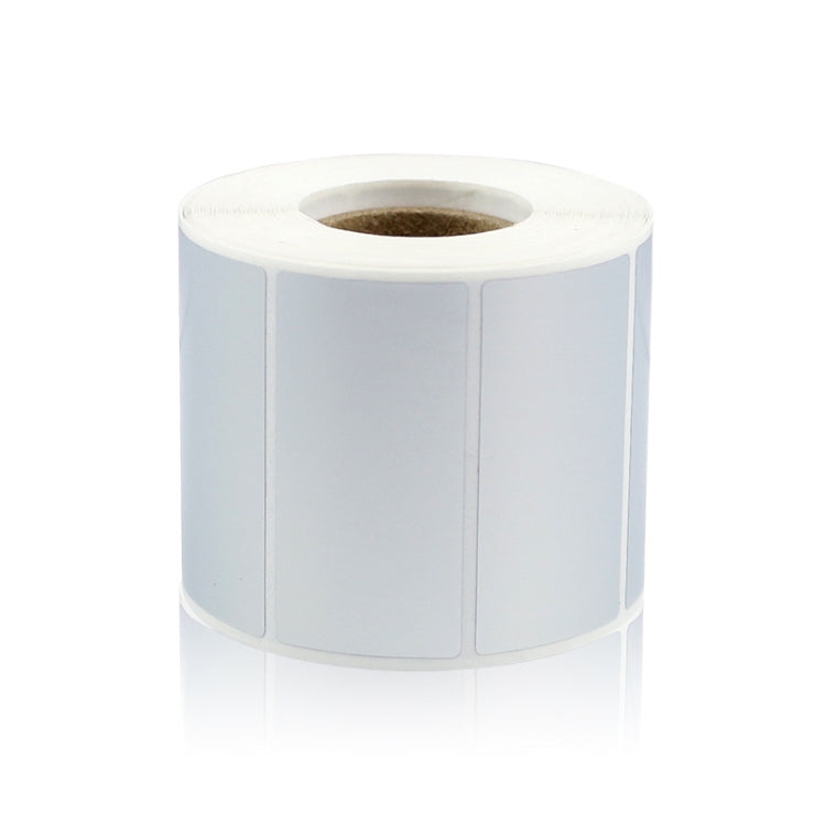 Printing Paper Dumb Silver Paper Plane Equipment Fixed Asset Label for NIIMBOT B50W, Size: 50x100mm Silver