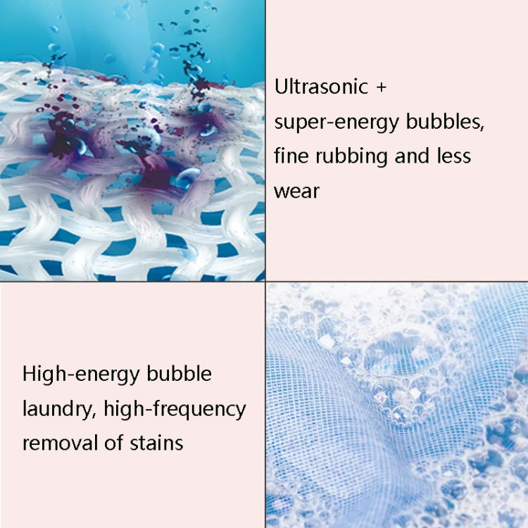 Mini Portable Large Capacity Desktop Washing Machine Super Shock Wave Bubble Storage Turbine Washer