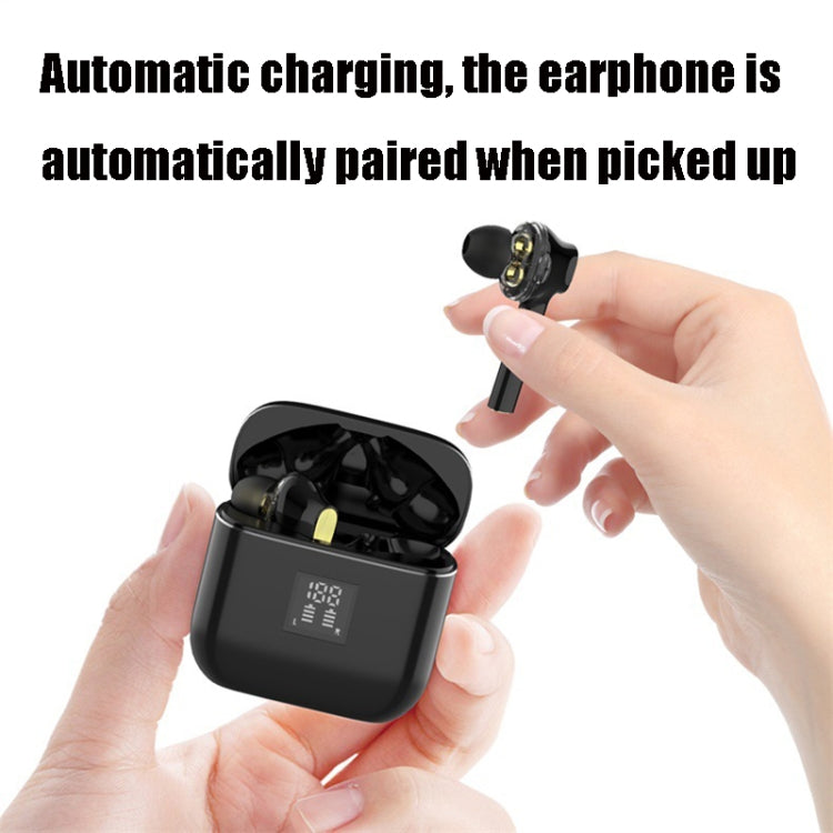 T07 TWS Noise Cancelling Heavy Bass Dual Motion Digital Sports Bluetooth Earphone