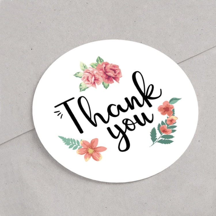 50 PCS THANK YOU Sealing Sticker 12 Thank You Round Sealing Sticker(Thankyou Stickers (1 Sheet of 12))