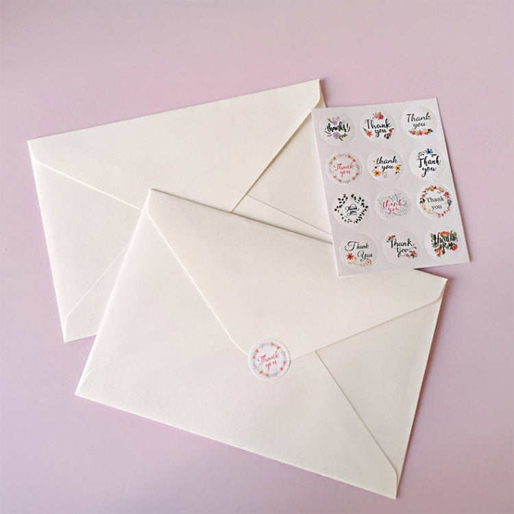 50 PCS THANK YOU Sealing Sticker 12 Thank You Round Sealing Sticker(Thankyou Stickers (1 Sheet of 12))