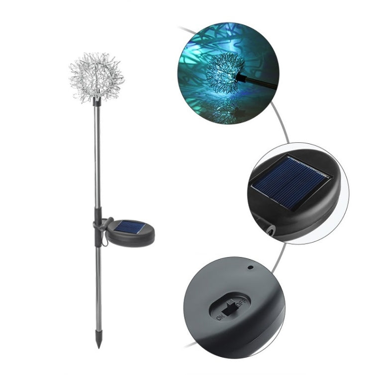 Solar Dandelion Lawn Lamp Garden Decoration RGB LED Wire Light(Colorful Light)