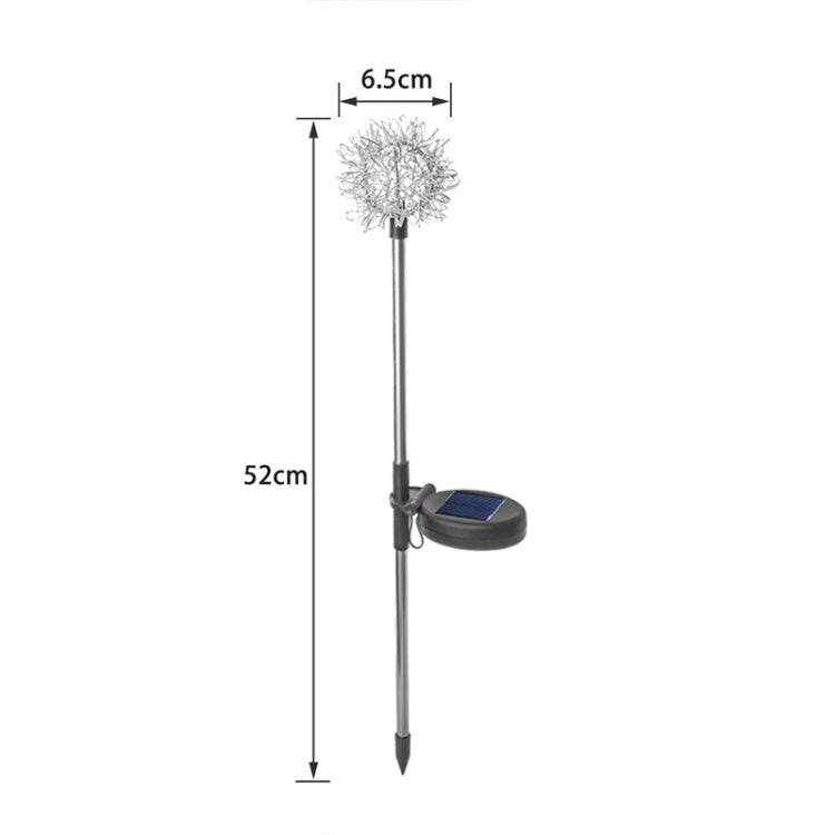 Solar Dandelion Lawn Lamp Garden Decoration RGB LED Wire Light(Colorful Light)