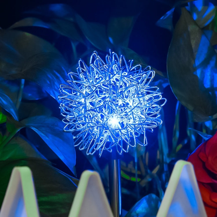 Solar Dandelion Lawn Lamp Garden Decoration RGB LED Wire Light(Colorful Light)