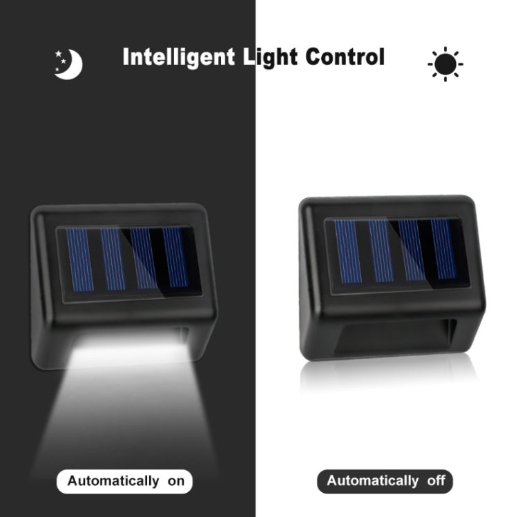 3LED Outdoor Solar Garden Light Outdoor Stair Lamp Street Light(Black)