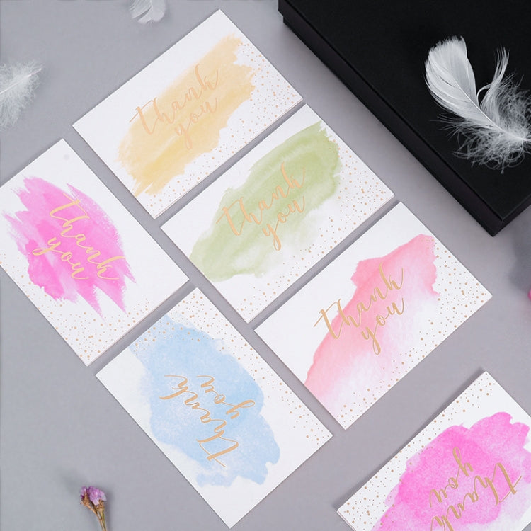 4 PCS Greeting Card Thank You Card Set Thanksgiving Holiday Gift Watercolor Card(418# A Set Of Six (Including Envelope))