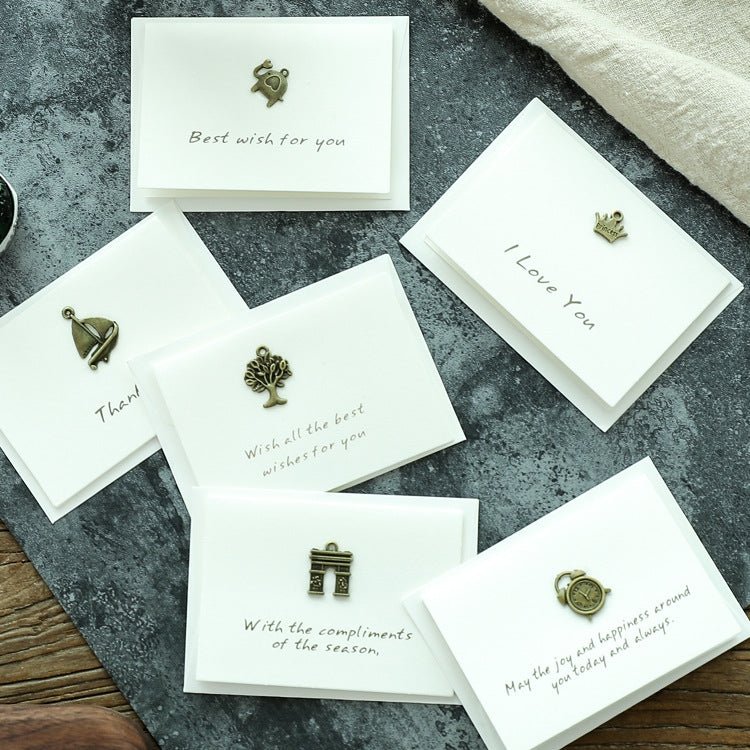 40 PCS Retro Blessing Birthday High-End Thank You Message Card Lover Thanksgiving Christmas Day Greeting Card