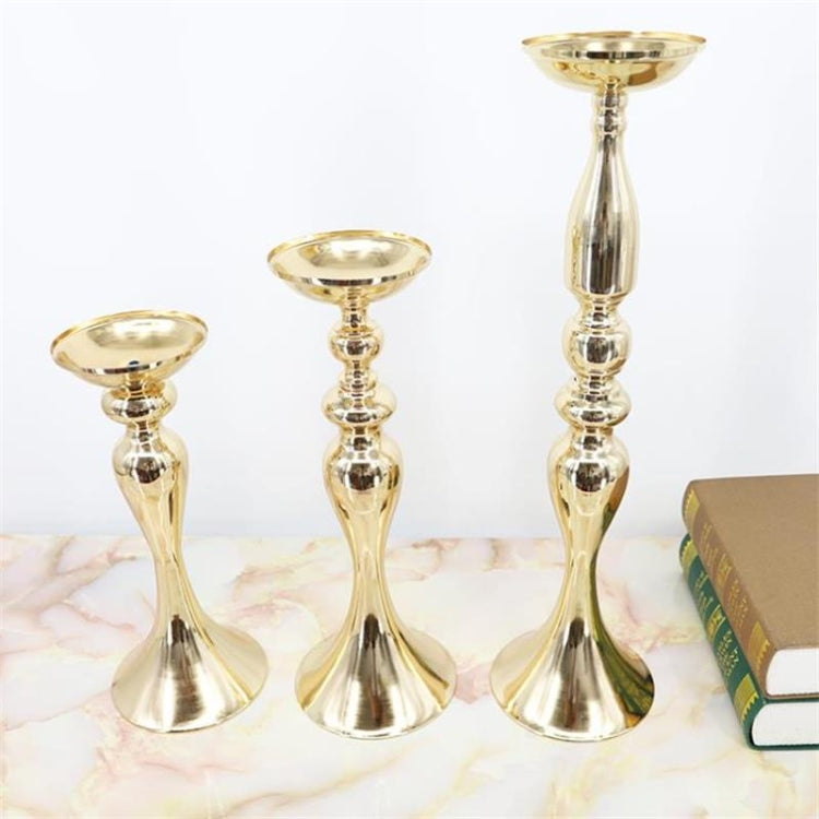Candlestick Bedroom Bedside Lamp Living Room Wedding Decoration Wrought Iron Crafts Candlestick, Size:130x130x350mm