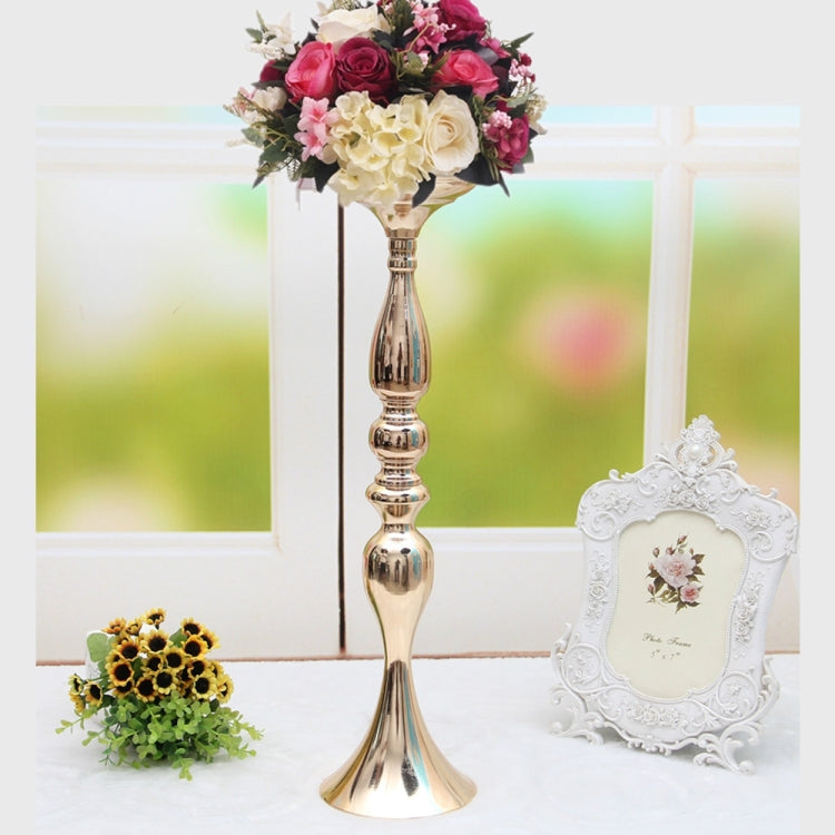 Candlestick Bedroom Bedside Lamp Living Room Wedding Decoration Wrought Iron Crafts Candlestick, Size:130x130x350mm
