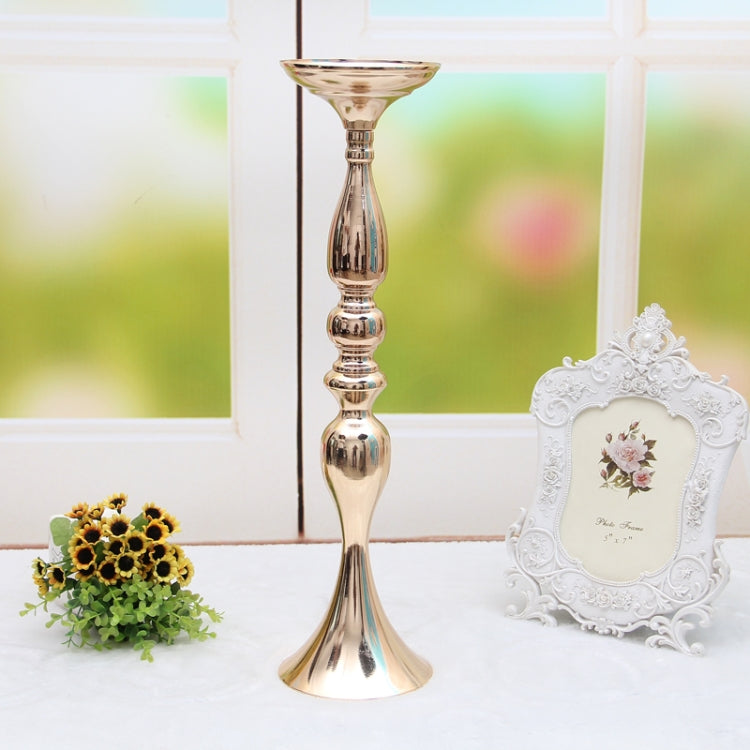 Candlestick Bedroom Bedside Lamp Living Room Wedding Decoration Wrought Iron Crafts Candlestick, Size:130x130x480mm