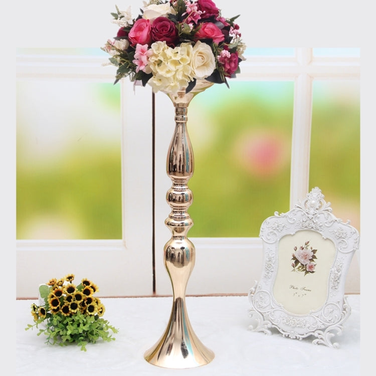 Candlestick Bedroom Bedside Lamp Living Room Wedding Decoration Wrought Iron Crafts Candlestick, Size:130x130x480mm