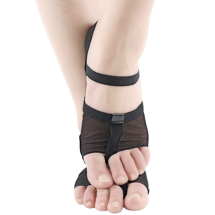 Dance Practice Shoes Soft-Soled Socks Gymnastics Foot Cover Semi-Truncated Foot Cover, Size: S (34-35)