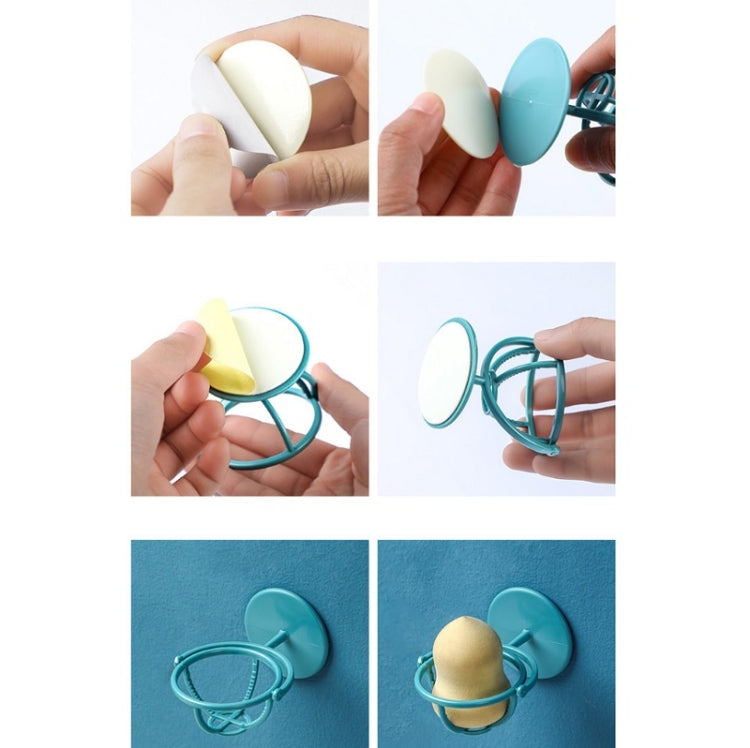 10 PCS Makeup Sponge Egg Rack Rotatable Wall-Mounted Puff Storage Rack Random Colour Delivery