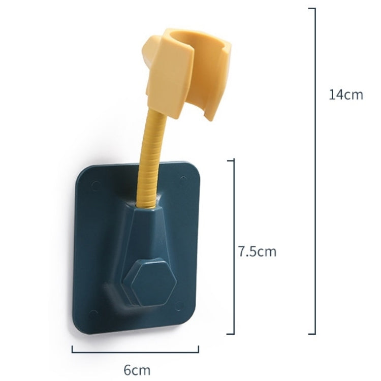 4 PCS Bathroom Multifunctional Non-Marking Sticker Installation Universal Adjustable Shower Bracket(Blue Yellow)