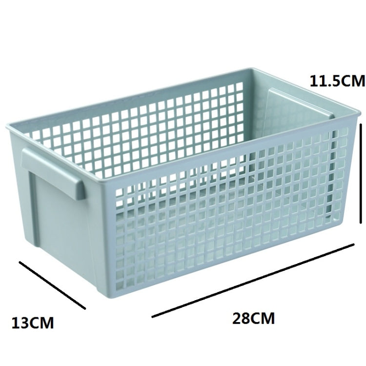 6 PCS Desktop Snacks & Sundries Storage Basket Rectangular Plastic Storage Basket, Small ï¼ˆLight Greenï¼‰